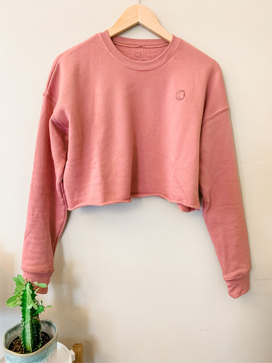 CROPPED CREW FLEECE